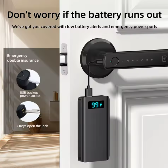 Viladepot Smart Lock Fingerprint Door Lock App Control Passcode Unlock Electronic Touchscreen Keypad