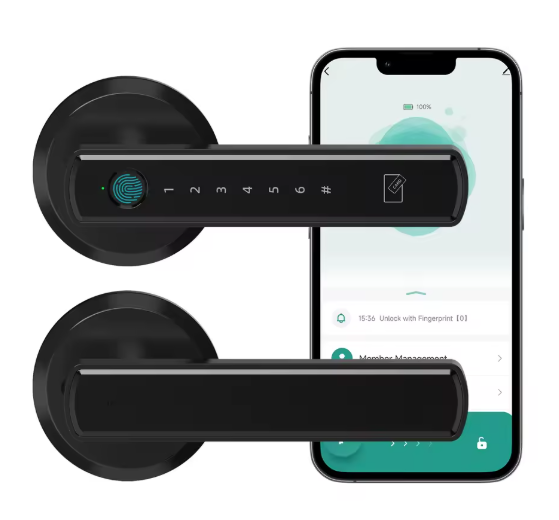 Viladepot Smart Lock Fingerprint Door Lock App Control Passcode Unlock Electronic Touchscreen Keypad