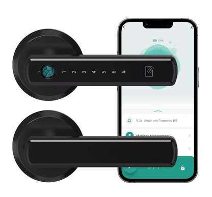 Viladepot Smart Lock Fingerprint Door Lock App Control Passcode Unlock Electronic Touchscreen Keypad