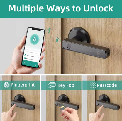 Viladepot Smart Lock Fingerprint Door Lock App Control Passcode Unlock Electronic Touchscreen Keypad